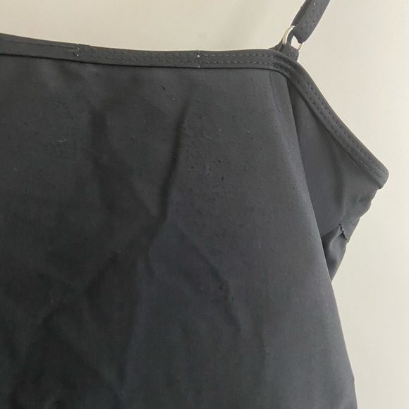 Maxmoda Black Tiered Ruffle One Piece Swimsuit Sz S Swimwear Vacation Beach - Picture 7 of 11